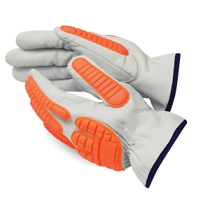 Goatskin Leather Driver Glove with TPR and Gel Palm